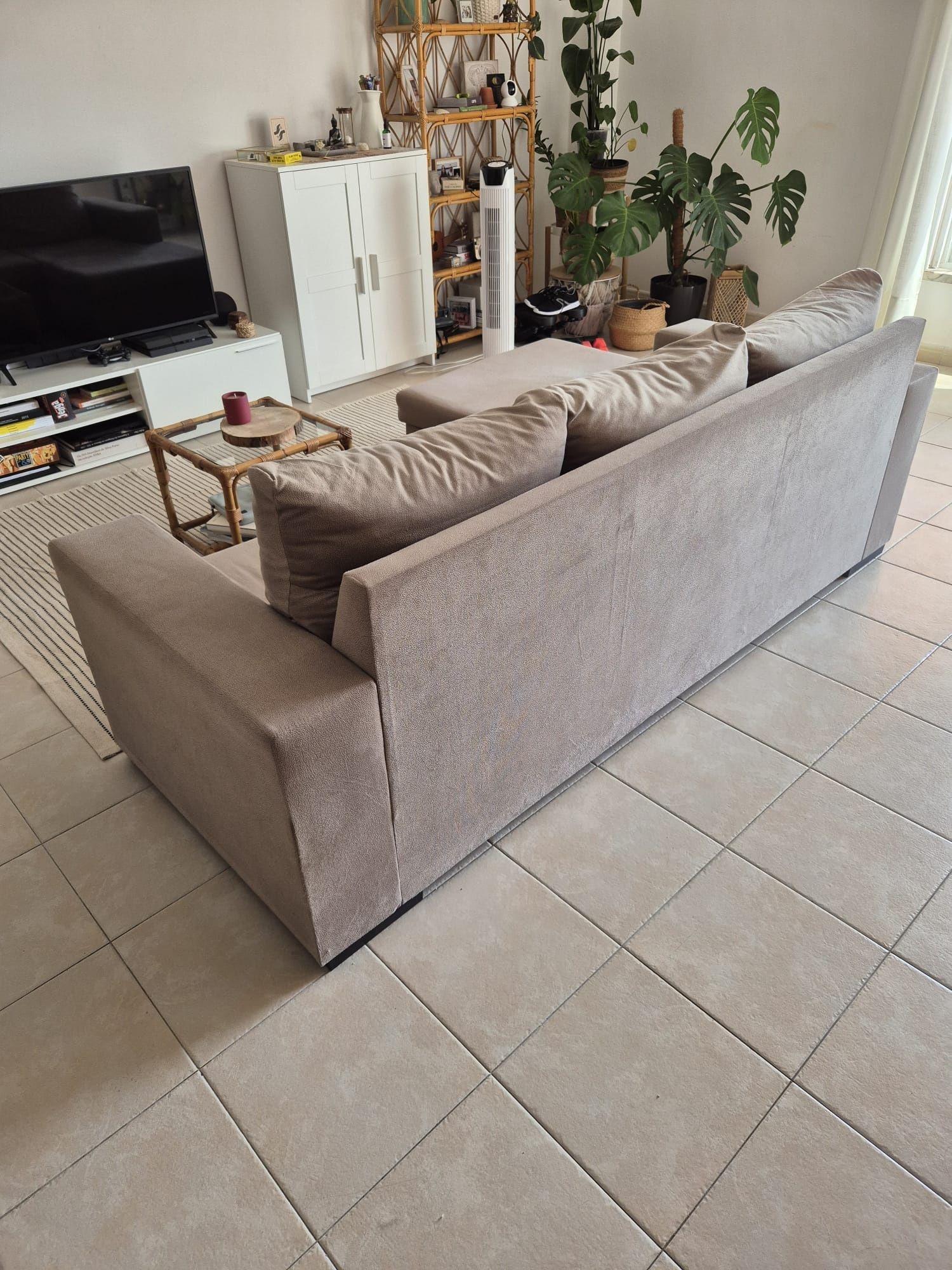 Sofa Taupe com chaise longue