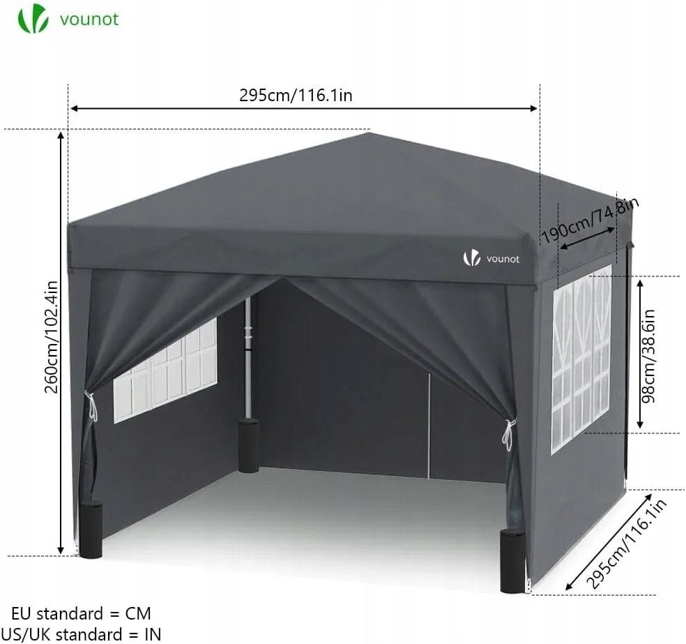 Namiot Vounot 4 ścianki 3 x 3 x 2,5m