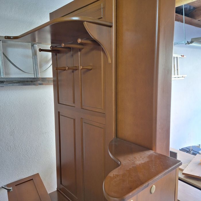 Szafa narożnik wieszak do ganku przedpokoju komplet lite drewno okazja