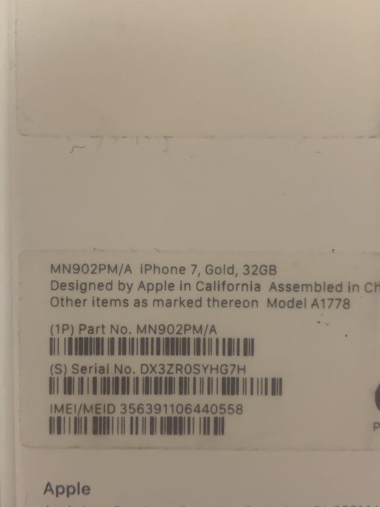 IPhone 7 32GB biało złoty