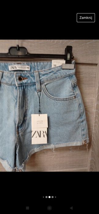 Szorty jeansowe Zara
