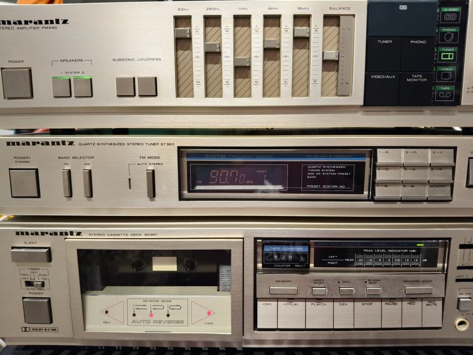 Zestaw Marantz decka, wzmacniacz oraz tuner