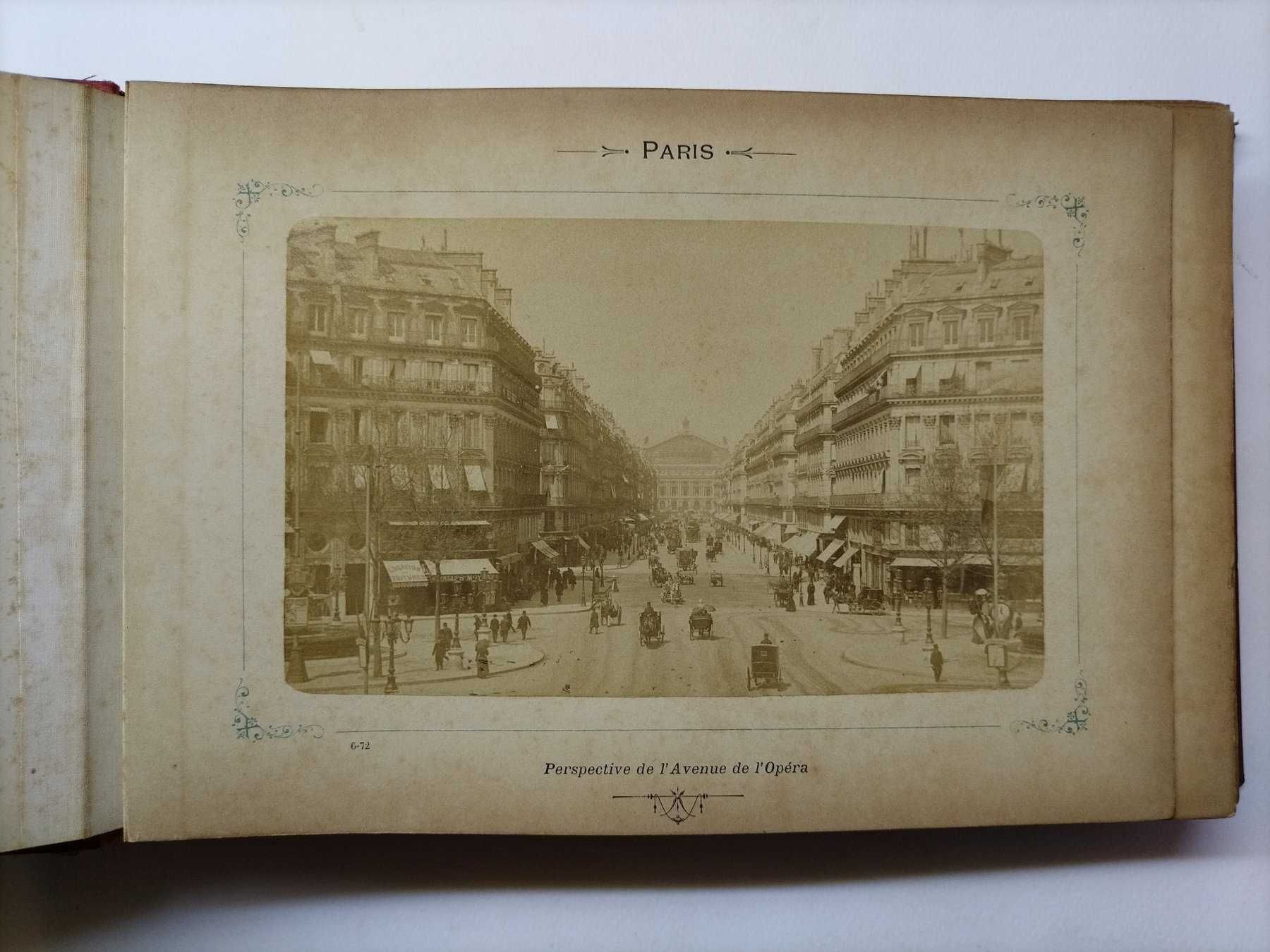 Álbum profissional de autor anónimo com 36 fotos de Paris, em 1889.
