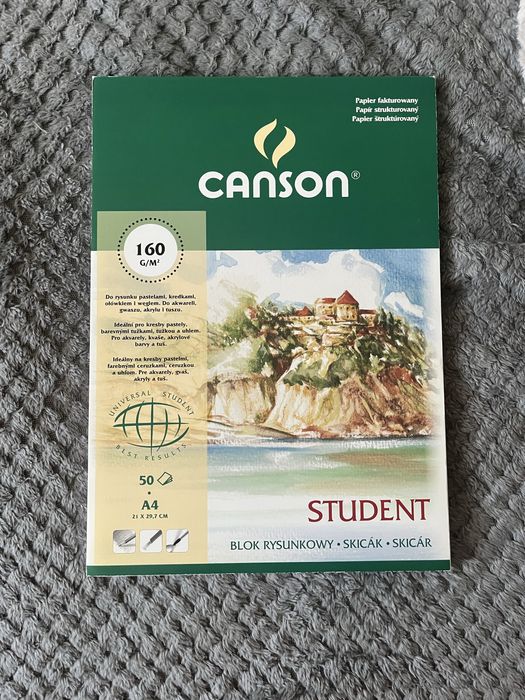 Papier fakturowany, blok rysunkowy CANSON