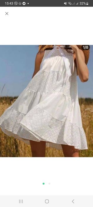 Сукня, сарафан, прошва, XS-M, можна для вагітних