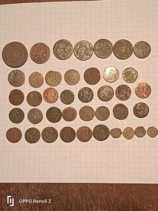 Zestaw polskich monet średniowiecznych