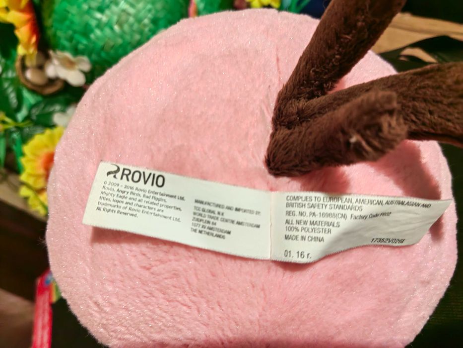 Peluche rosa, Stella, Angry Birds, Rovio