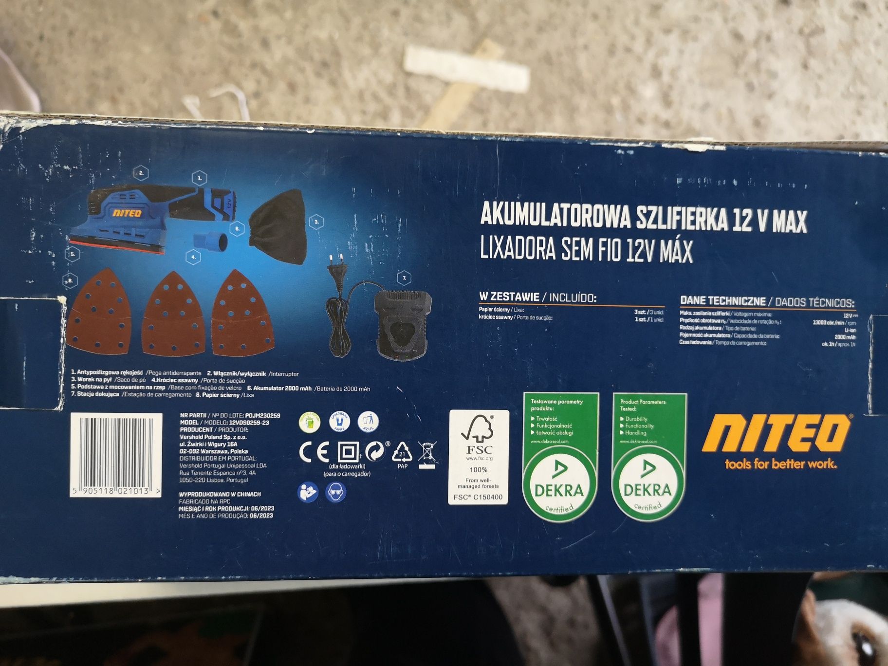 Akumulatorowa szlifierka