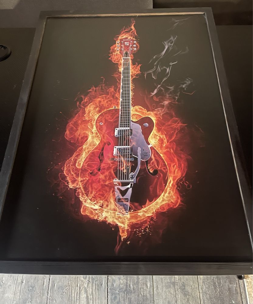 Obraz gitara w ramie
