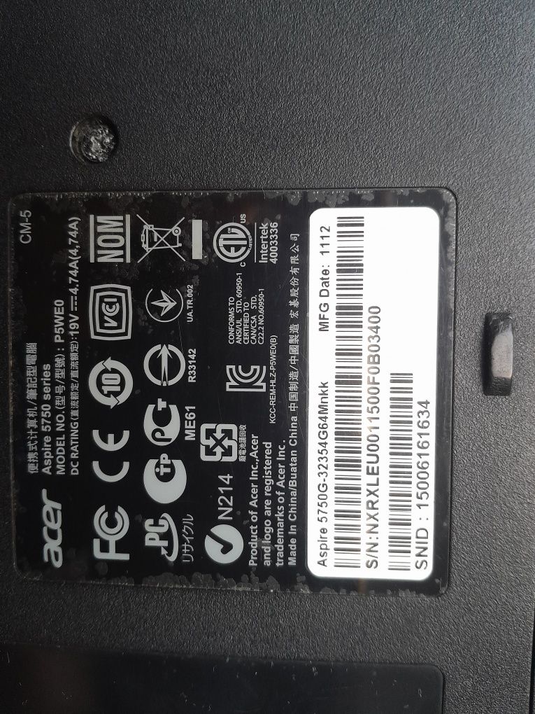 Ноутбук ACER б/у в отличном состоянии