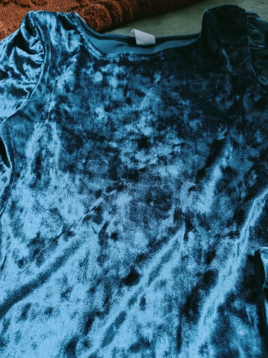 Dres welurowy dziewczęcy