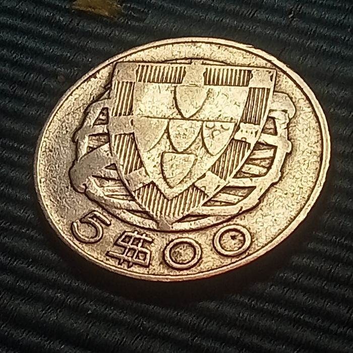 moeda prata 5.00 escudos 1943
