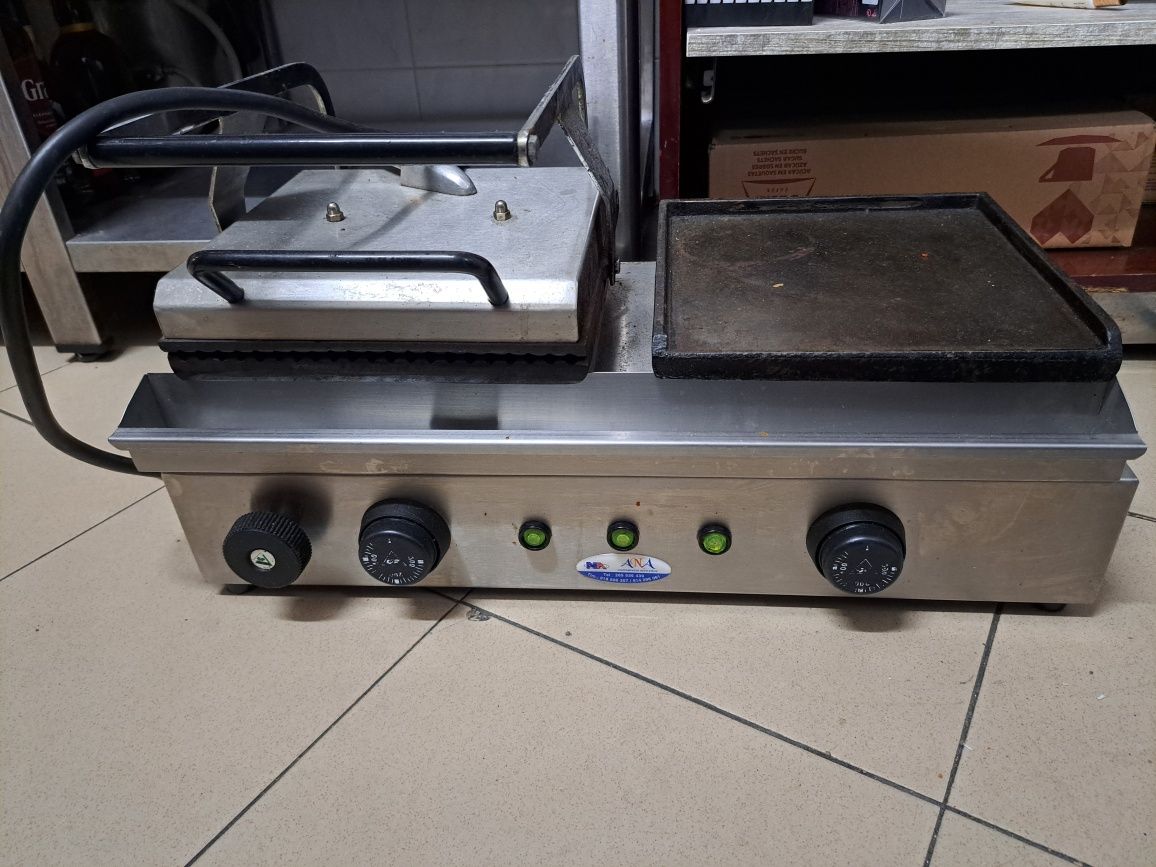 Tostadeira industrial com chapa para grelhados