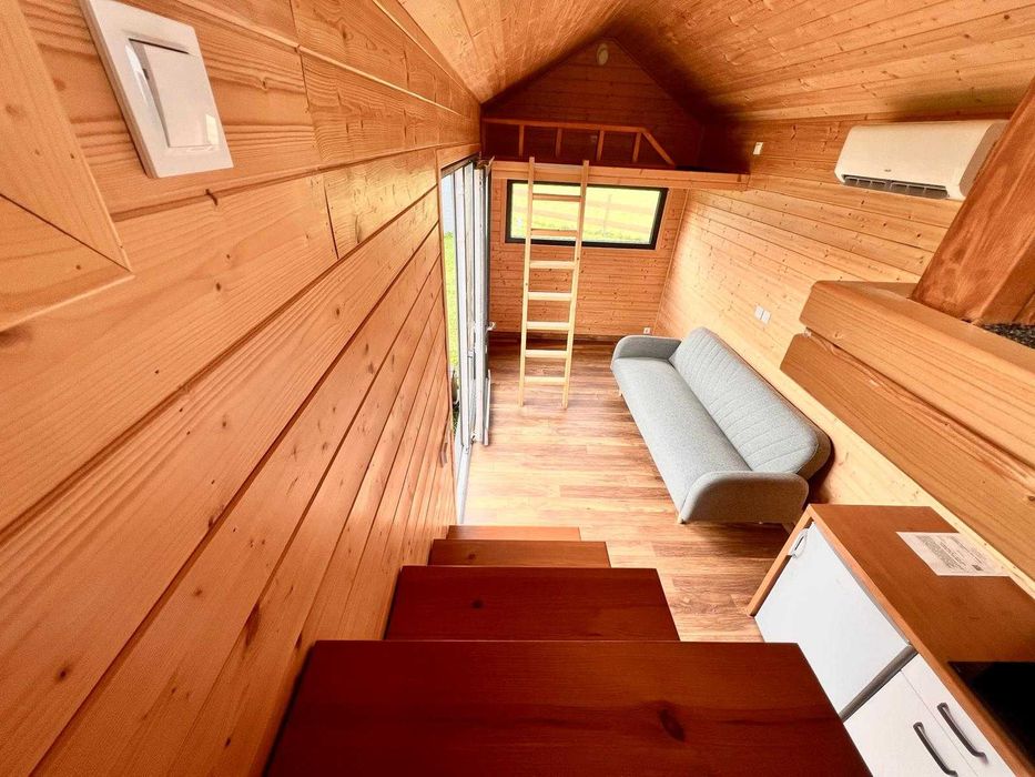 Domek mobilny 255x720 powystawowy , z homologacją od ręki