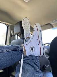 Крутезні білі жіночі кеди  конверси ол стар converse all star