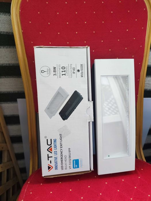 Podtynkowa Lampa Ewakuacyjna V-TAC VT-512S LED światło awaryjne Lampka