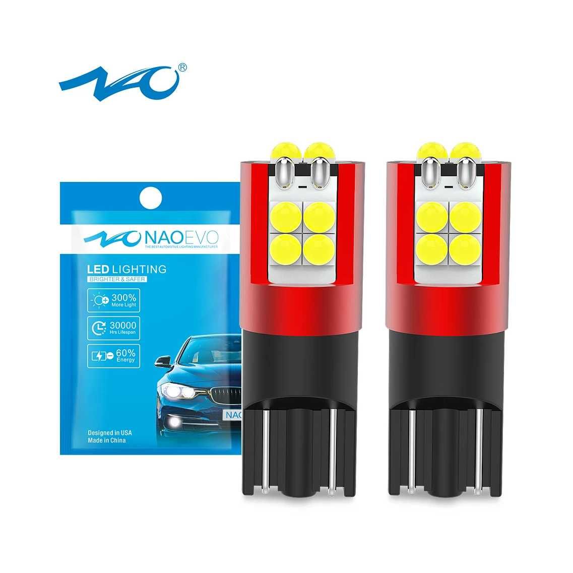 Потужні LED автолампи NAO T10/W5W/194/168 , CANBUS , не буде помилок