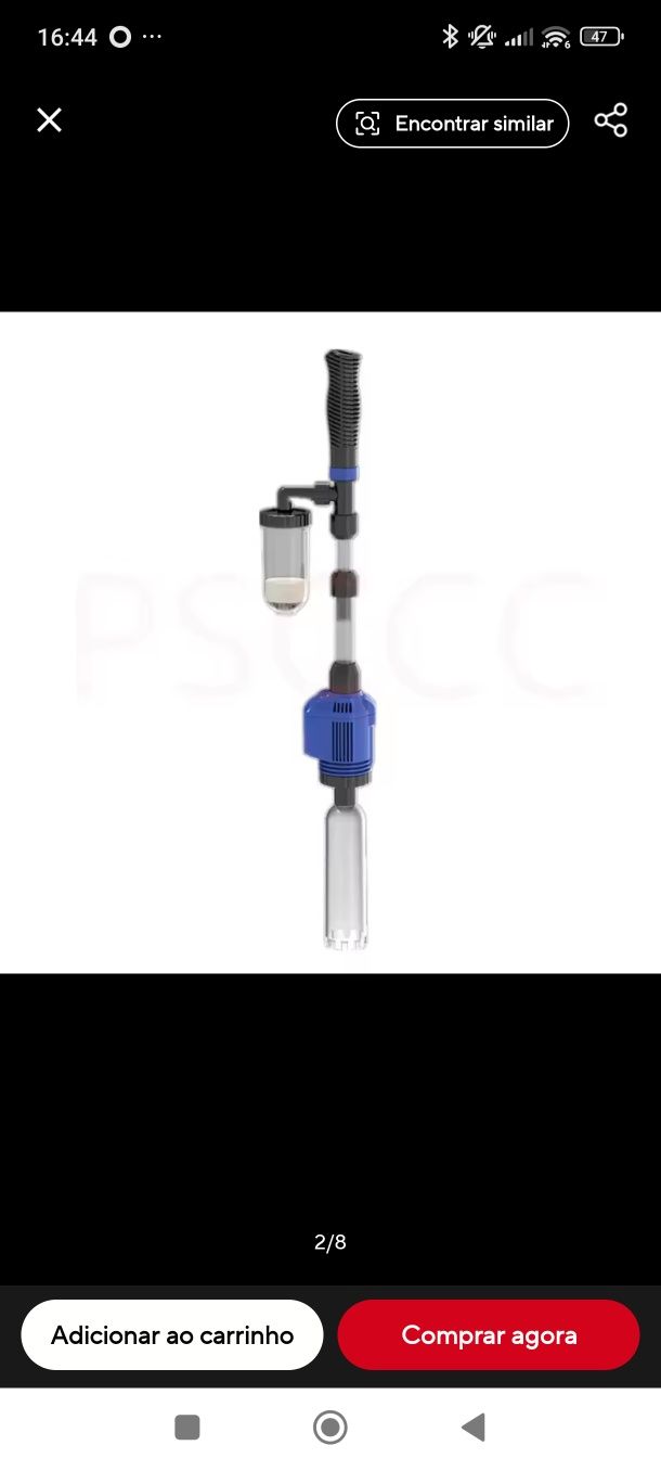 Aspirador de aquário com motor