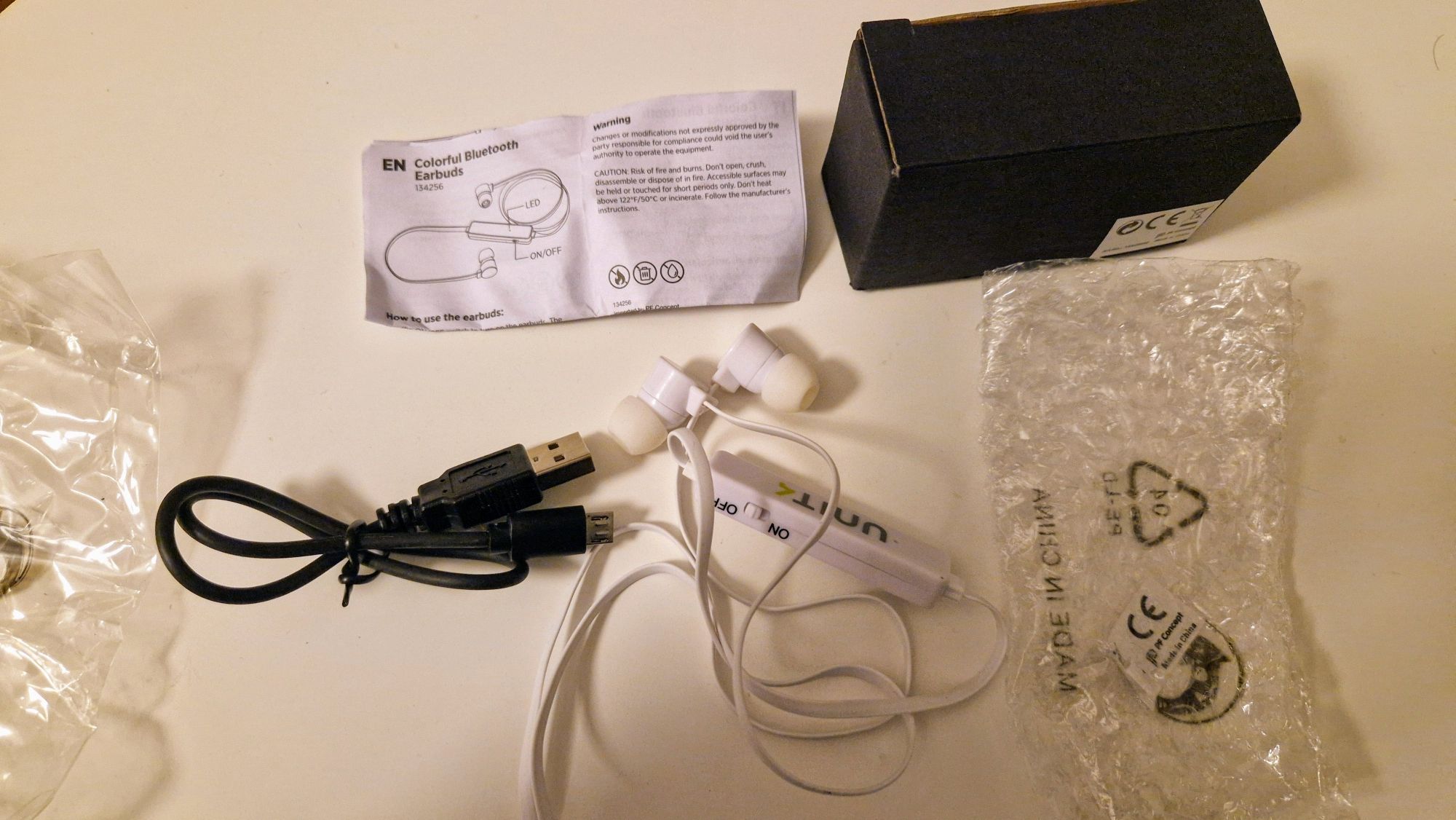 Słuchawki Bluetooth z przewodem usb