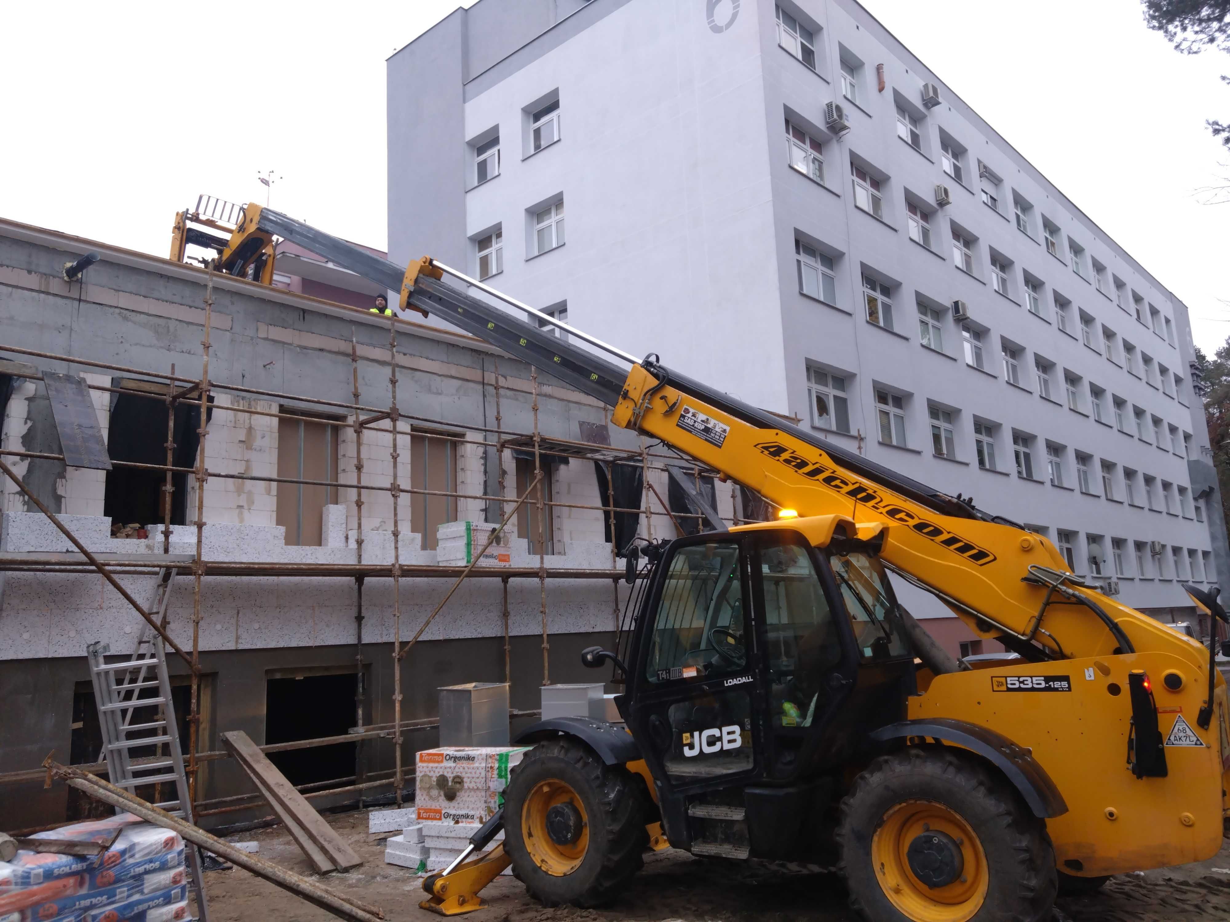 Wynajem Usługi ładowarka teleskopowa Zwyżka  koparka kołowa mini kucie