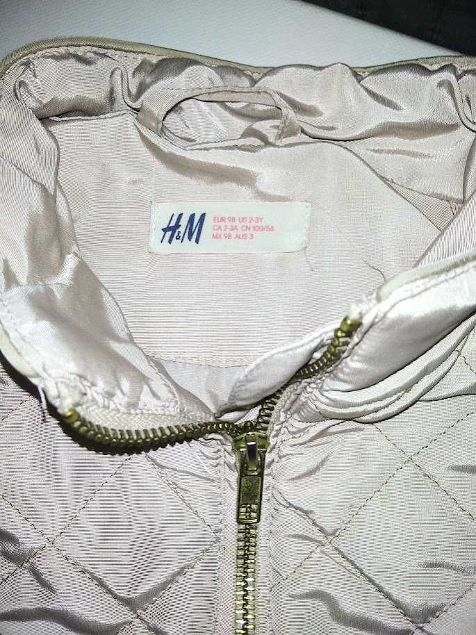 Kurtka pikowana H&M, przejściowa kurteczka 98, 2-3 lata