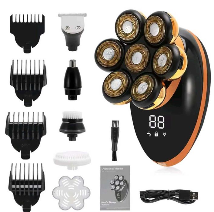 Машинка для стрижки 5 в 1 триммер, электробритва, бритва для носа и др