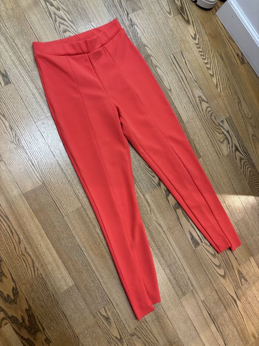 Eleganckie nowe koralowe spodnie Missguided 36 S na komunię chrzest