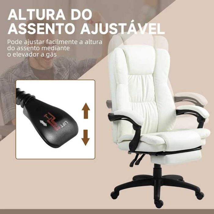 Cadeira de escritório de massagem, e aquecimento, creme