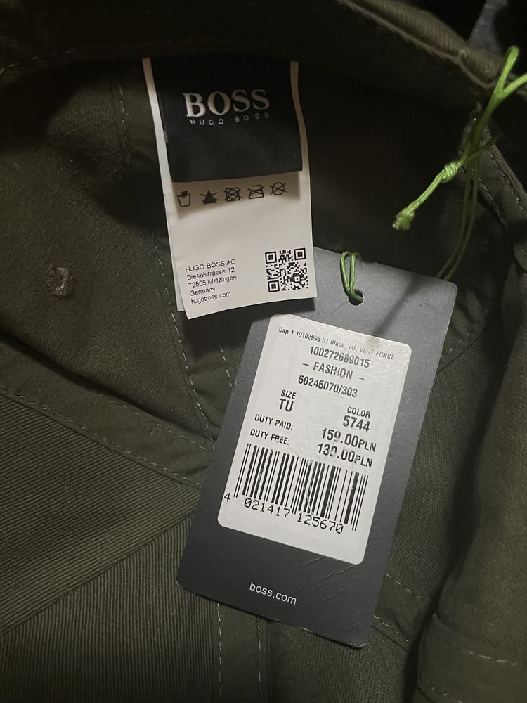 Czapka Hugo Boss zielony