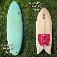 Prancha Surf Funboard ( Surfboard) + Twin Fin