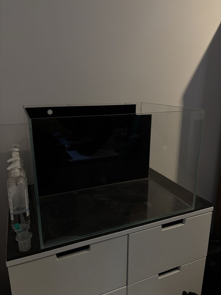 Akwarium OptiWhite 60x40x45 czarne tło