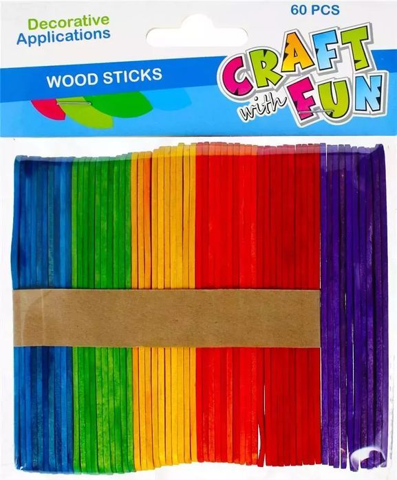 Zestaw kolorowych szpatułek (60 sztuk). Craft with Fun