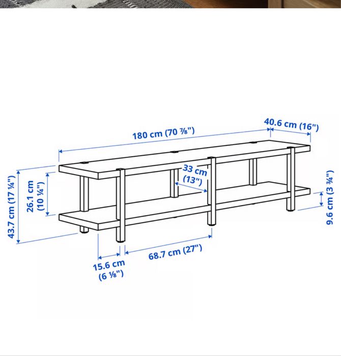 STOCKHOLM 2025 Estante/banco, chapa de carvalho, 180x41x44 cm