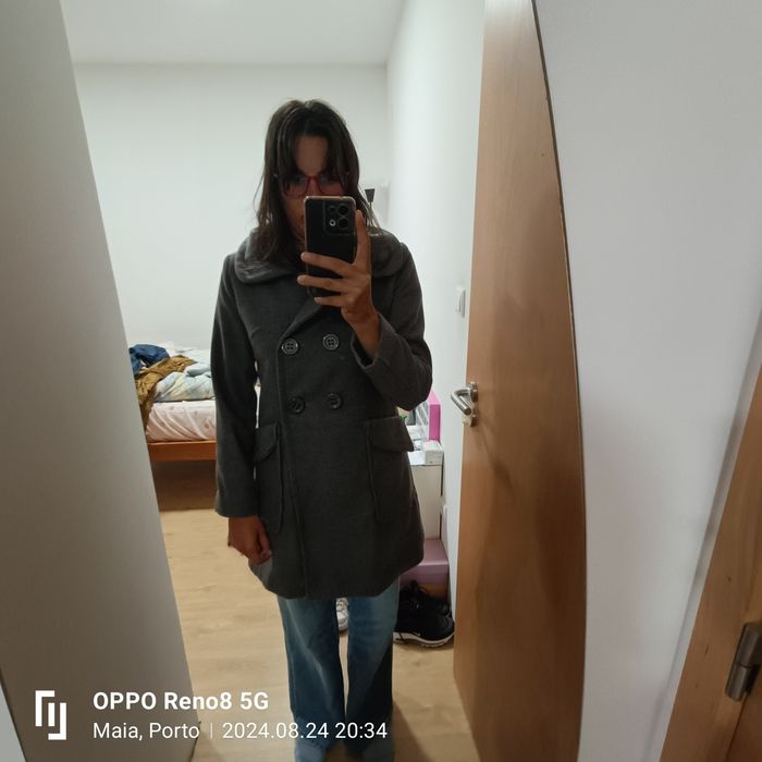 Casaco fazenda cinza