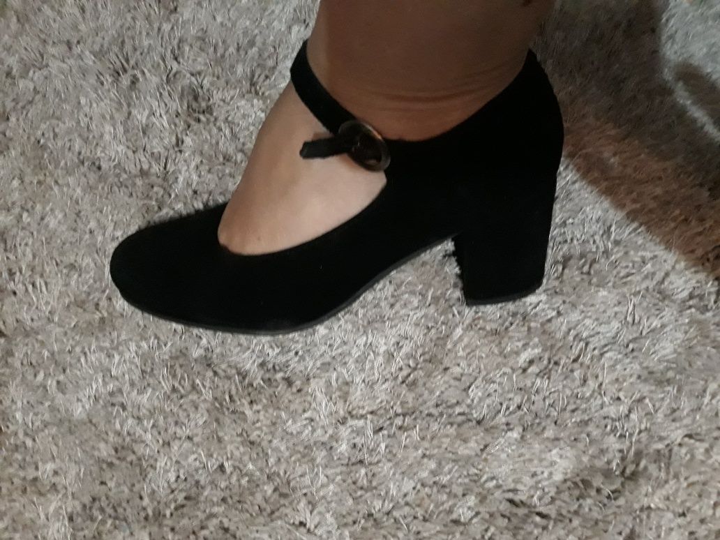 Sapatos Foreva camurça pretos