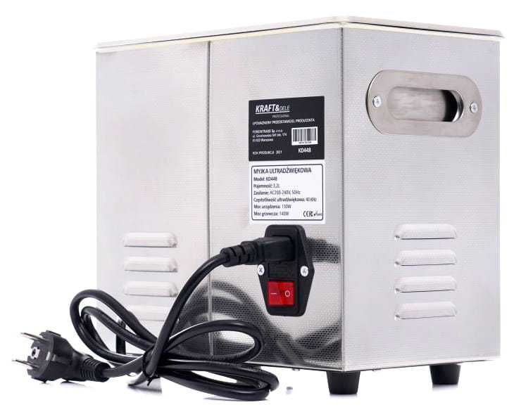 KRAFT&DELE Myjka Ultradźwiękowa Soniczna Sterylizator 3,2l 130w KD448