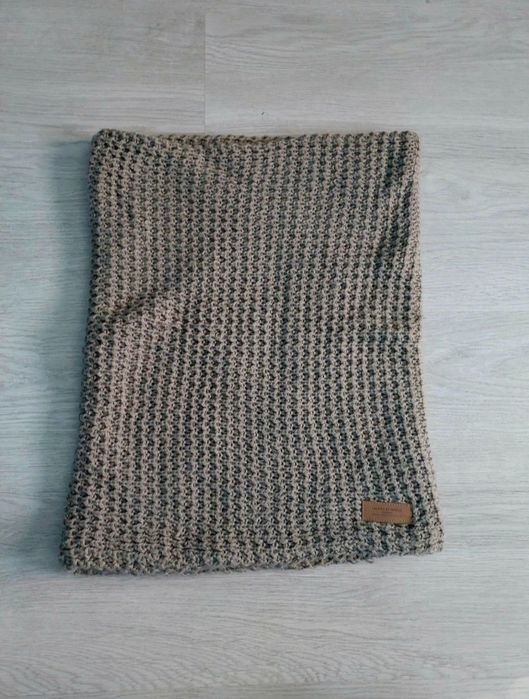 Komin szalik męski podwójny jasny brąz diverse ciepły