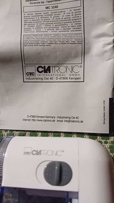 Прилад для чищення одягу CLATRONIC mc3240