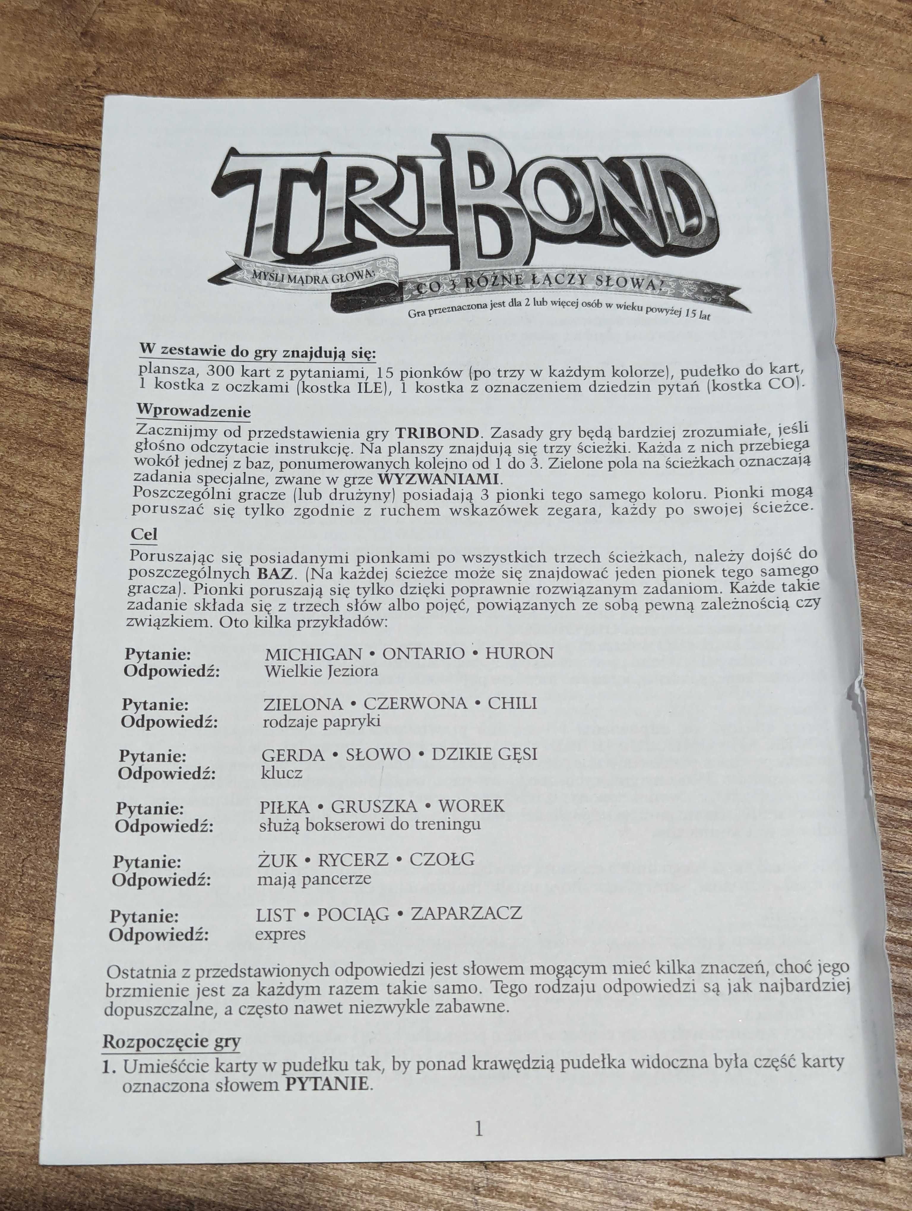 Tribond | co 3 różne łączy słowa | Brio