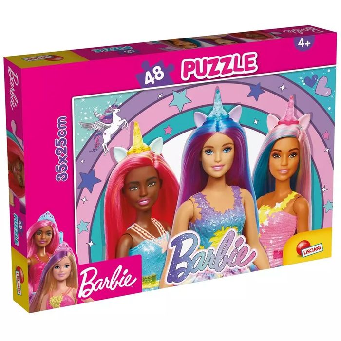 Puzzle dwustronne 48 Barbie magic unicorn. Lisciani