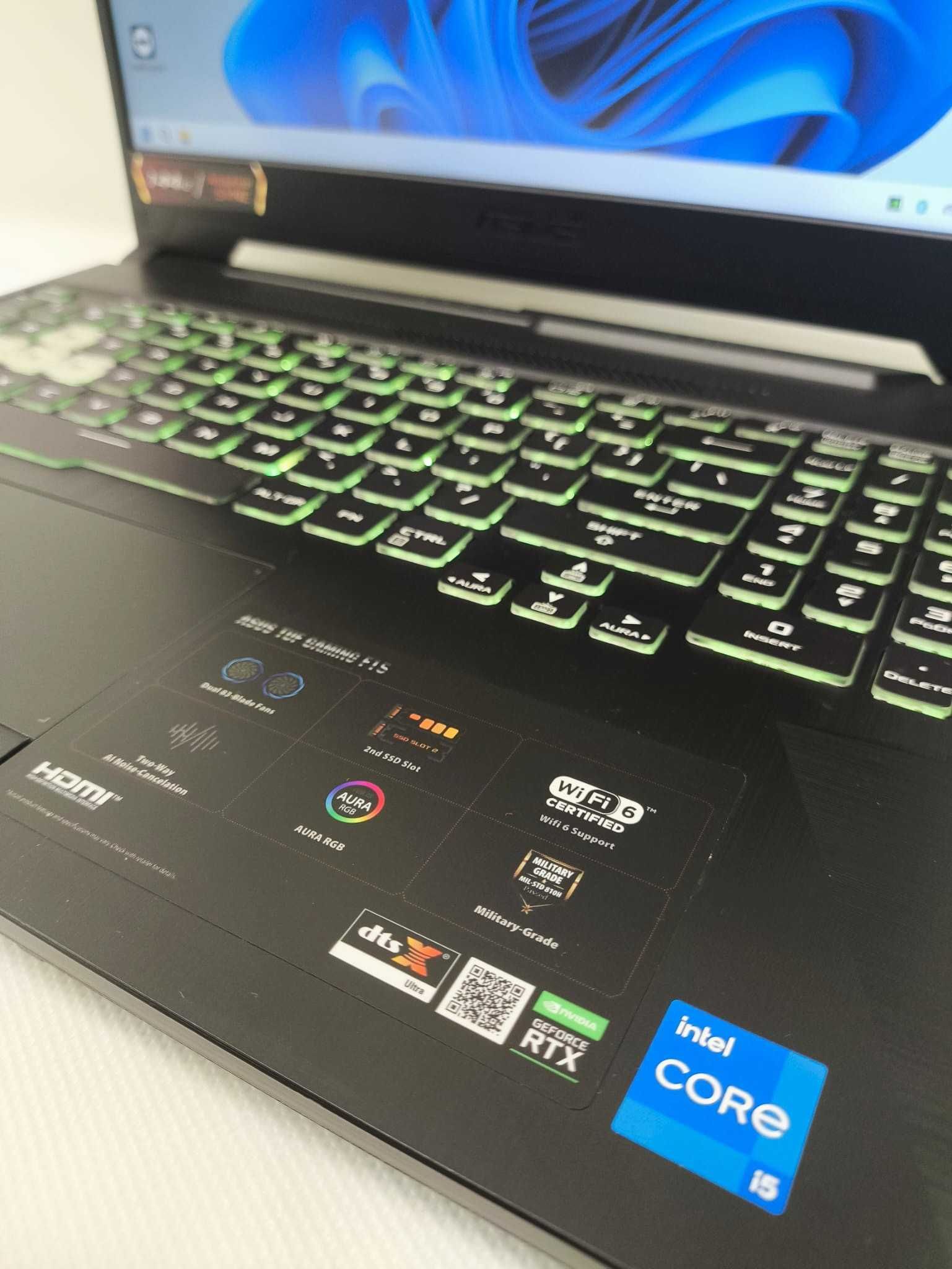 Laptop GAMINGOWY Acer TUF 15,6" 32GB DDR4 2 x 512GB SSD RTX 3050 4GB