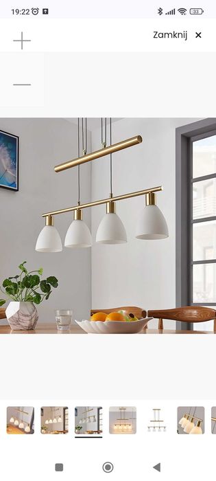 Lampa wisząca Lindby Simeon, kolor mosiądz, szkło, 73 cm, E14