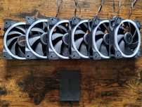 wentylatory be quiet! light wings 120mm + HUB RGB