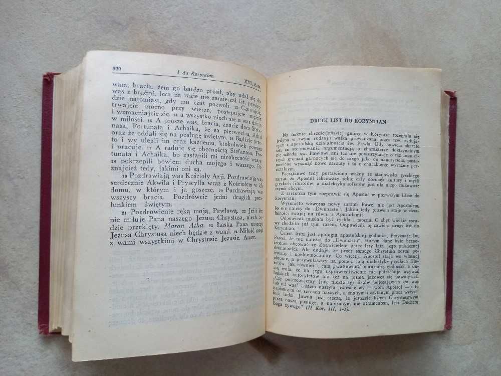 Pismo Śwìęte Nowy Testament przekład z Wulgaty E. Dąbrowski 1953r