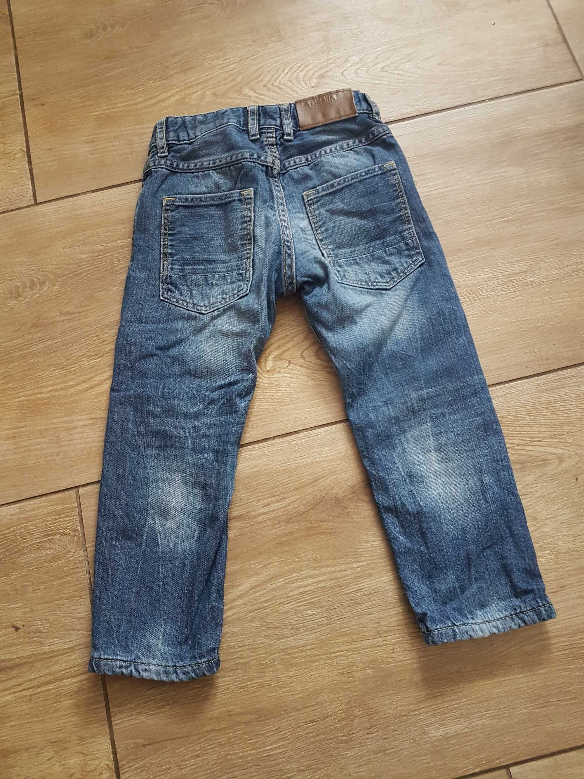 Spodnie chłopięce denim ocieplane 98