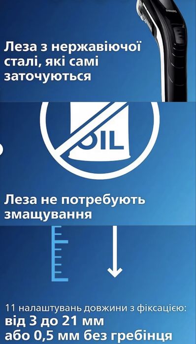 Машинка для стрижки волосся Philips Clippers QC5115