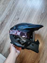 Kask Cross Raven airborne split + Gogle Raven Edge Desert roz. M