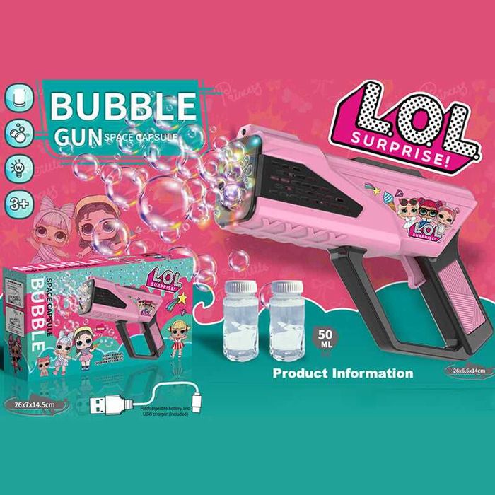 Пістолет з мильними бульбашками акумулятор 3.7 V, підсвічування