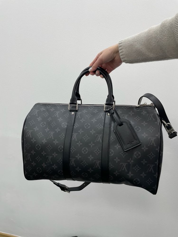 Louis Vuitton Keepall 45 Eclipse дорожная сумка мужская/женская