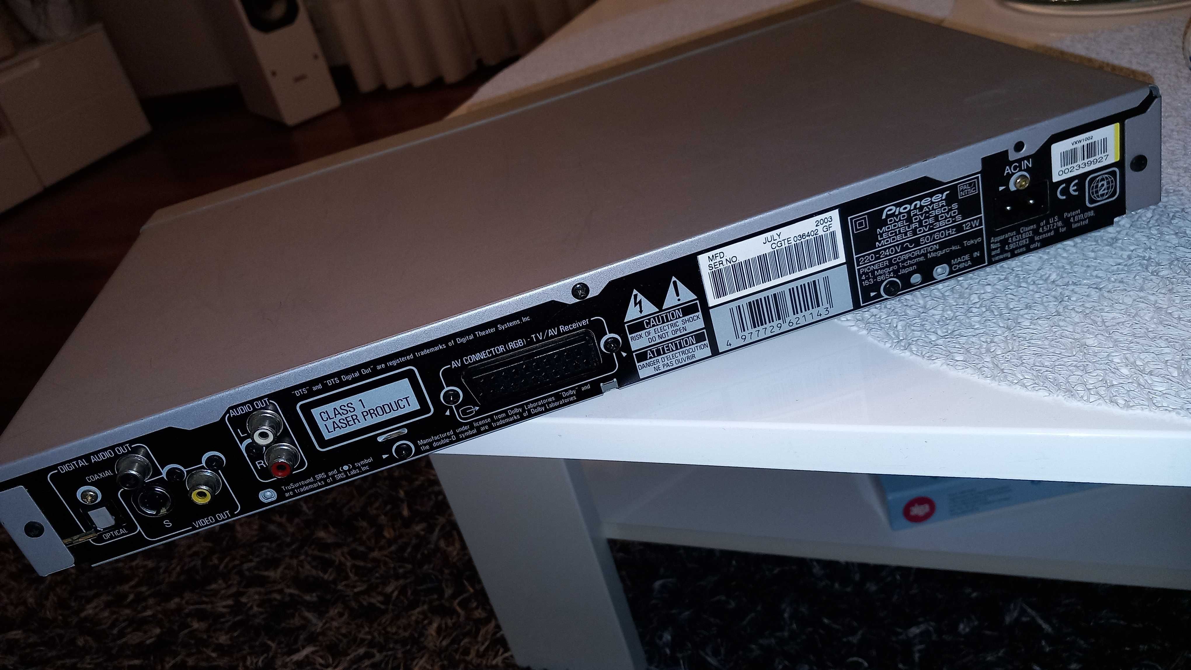 Pioneer DV-360, CD , dvd ,odtwarzacz z pilotem.